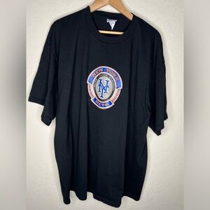 Lee Sport Vintage MLB NY Mets T-Shirt Adult Size 2XL Black 2003 Licensed Basebal